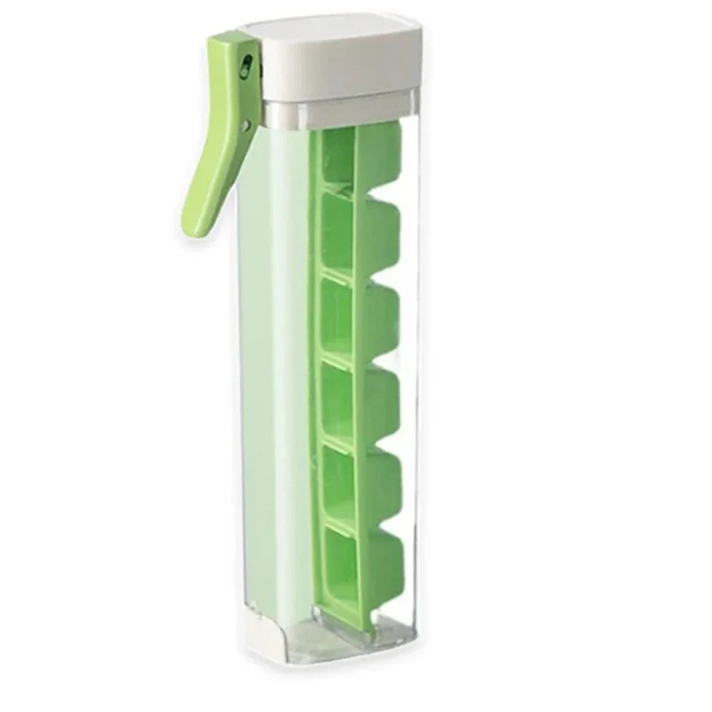 Molde para Hielo con Prensa y Tapa Apilable