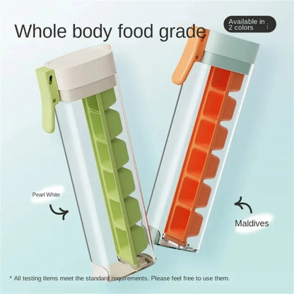 Molde para Hielo con Prensa y Tapa Apilable