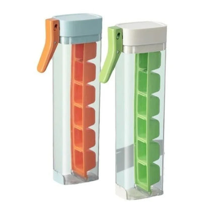 Molde para Hielo con Prensa y Tapa Apilable